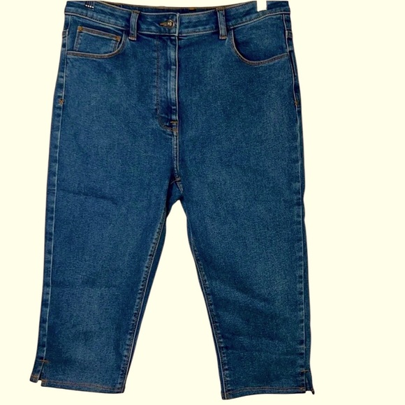 Women's Blue Cropped Jeans - Picture 1 of 11